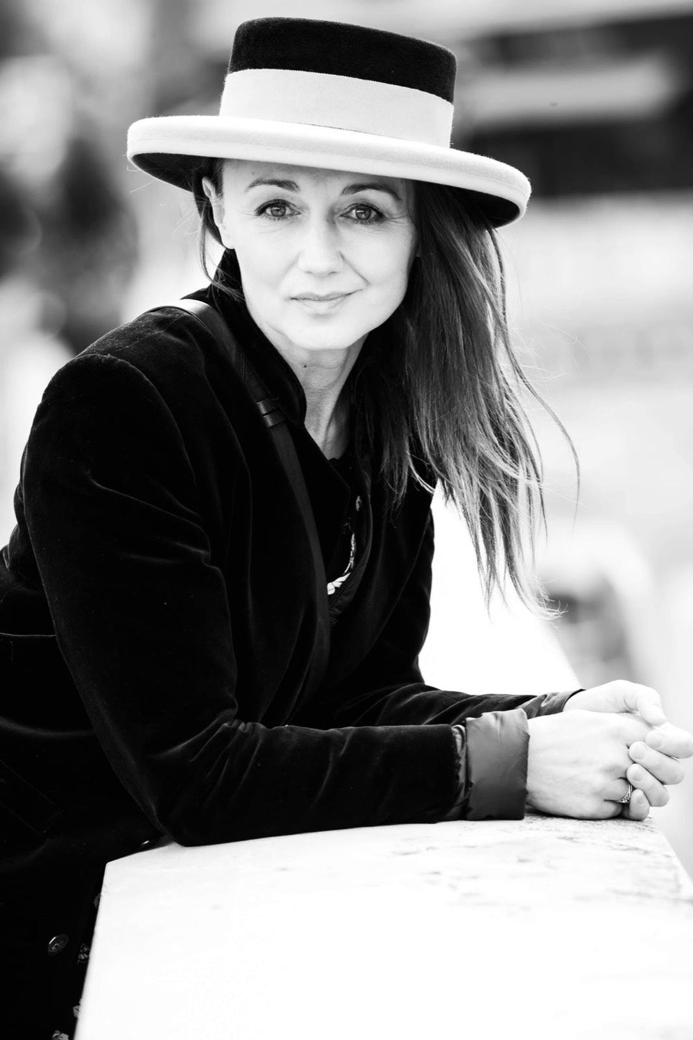 Monika Perlinska, founder and master milliner of Maria Monica London, portrait in London