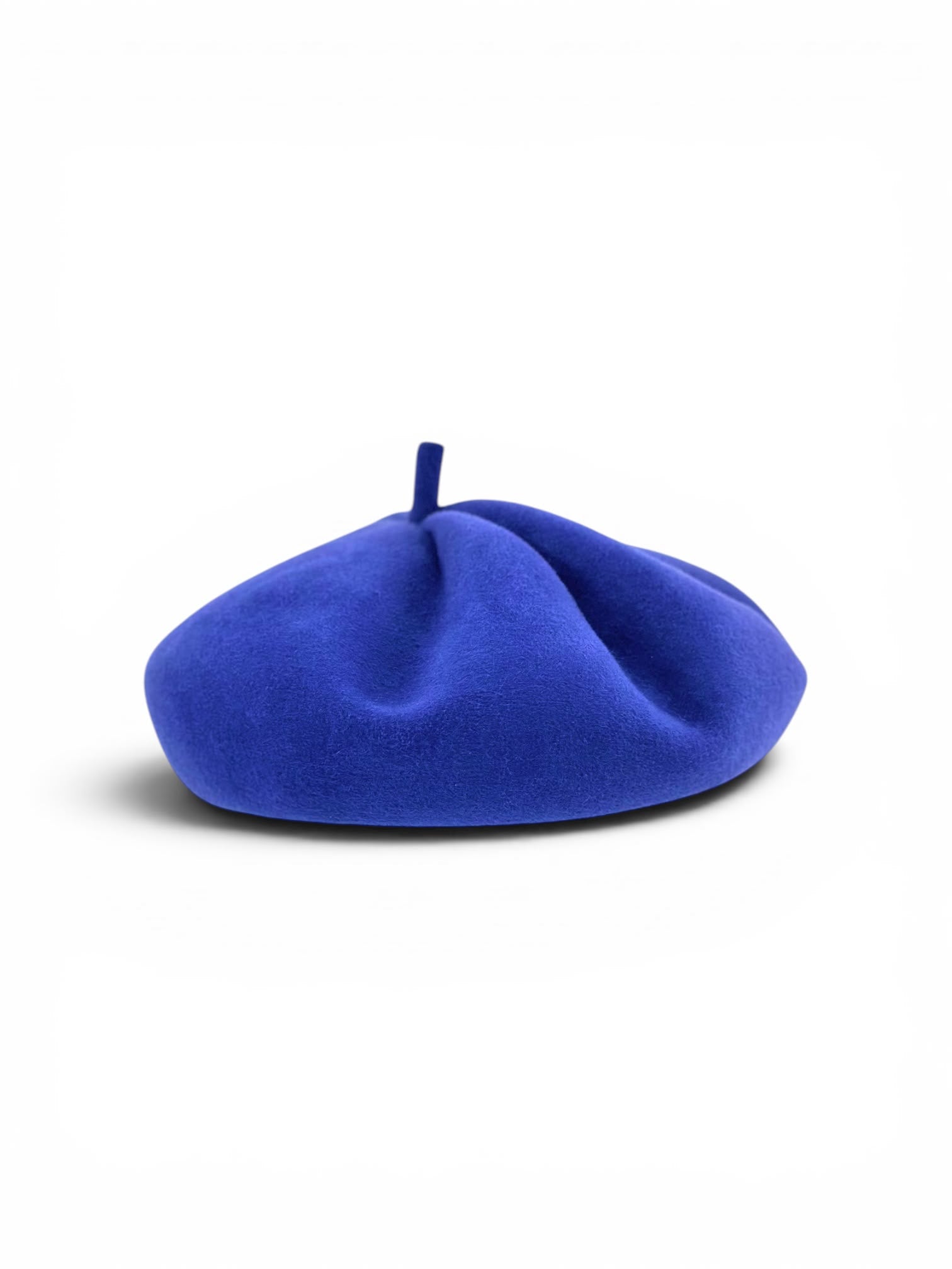 Sculpture beret in cobalt blue felt, Maria Monica London